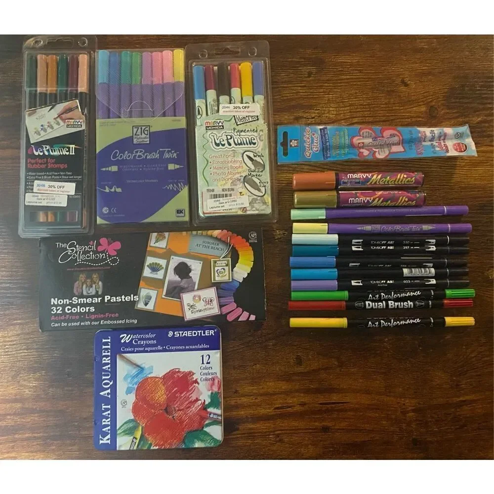 Art Scrapbooking Markers Crayons and Chalk New and Used